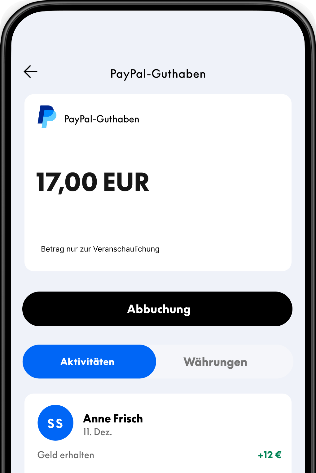 Du hast Geld auf deinem PayPal-Konto.